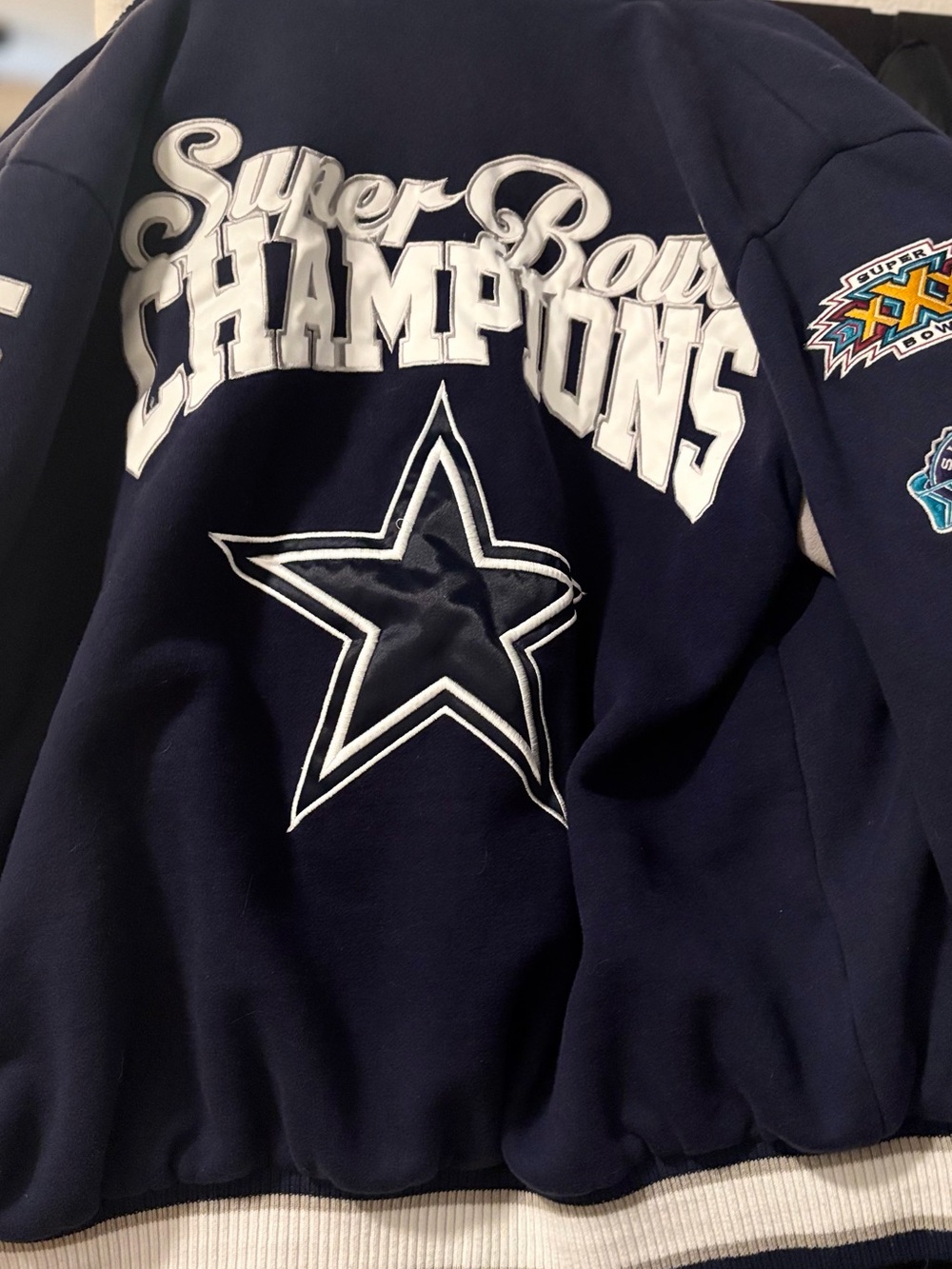 Dallas Cowboys Super Bowl Champions Navy Jacket